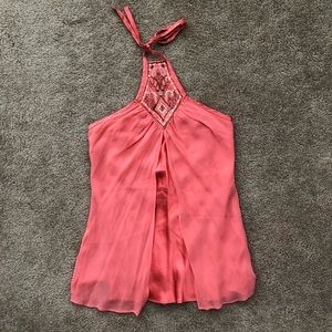 Express halter top size XS, orange salmon pink